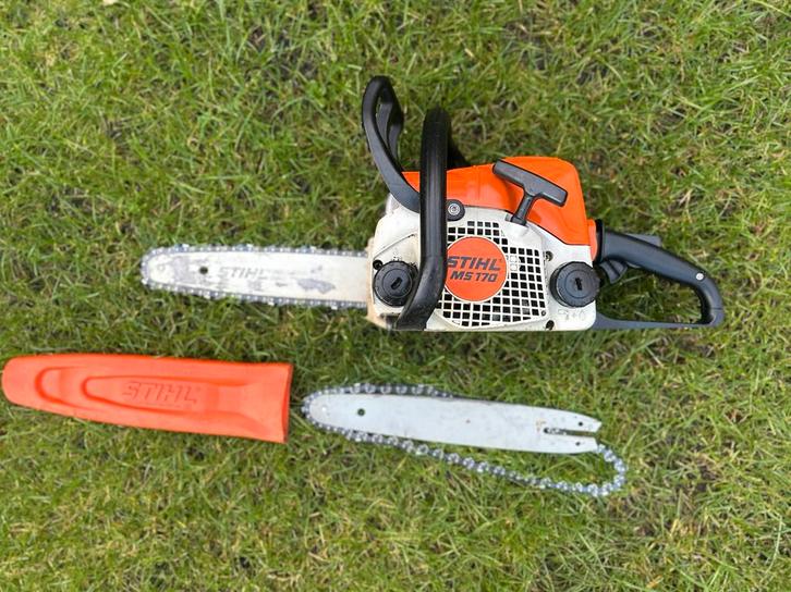 Stihl MS170 benzine kettingzaag, Tuin en Terras, Hand-tuingereedschap, Zo goed als nieuw, Ophalen