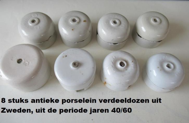 leuke set oude / antieke porselein kabel verdeelpotten, Verzamelen, Overige Verzamelen, Gebruikt, Ophalen of Verzenden