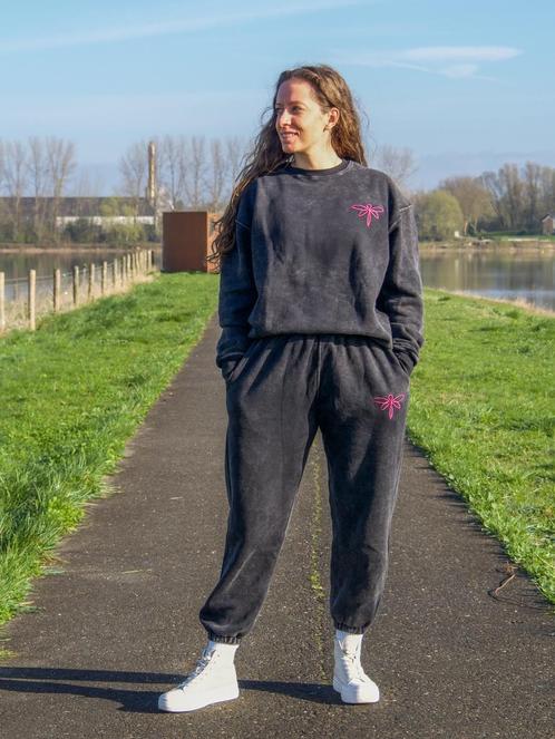 DRGNFLY joggingpak oversized washed black S M L XL, Kleding | Dames, Huispakken, Nieuw, Maat 38/40 (M), Zwart, Ophalen of Verzenden