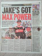 Jake Dennis / Max verstappen Formule 1 krantenartikel UK, Verzamelen, Sportartikelen en Voetbal, Nieuw, Overige typen, Overige sporten