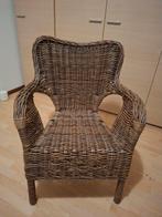 Vintage rieten stoel, Huis en Inrichting, Stoelen, Ophalen, Gebruikt, Bruin, Vintage