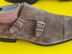 Nieuw Santoni schoenen met 2 gesp en Lichte groen kaaki 9/5, Kleding | Heren, Schoenen, Overige kleuren, Verzenden, Nieuw, Gespschoenen