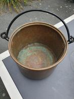 Antieke koperen pot met hengsel, Antiek en Kunst, Antiek | Koper en Brons, Ophalen of Verzenden, Koper