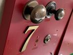 Brons koper messing deurkruk deurbel deurklink huisnummer 7, Doe-het-zelf en Verbouw, Hang- en Sluitwerk, Nieuw, Koper of Messing