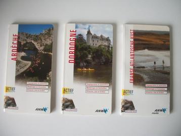 3x ANWB Reisgids Ardèche Dordogne Frans Atlantische Kust pst
