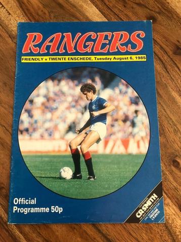 ⚽ Programma oefenduel Glasgow R. - Fc Twente 1985-1986 ⚽ beschikbaar voor biedingen