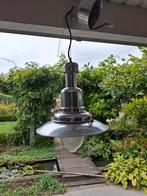 Industriële hanglamp metaal/glas, Huis en Inrichting, Lampen | Hanglampen, Gebruikt, Ophalen of Verzenden, Glas, Minder dan 50 cm