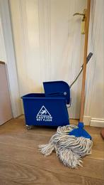 Blauwe Mopemmer met Wringer - 20 Liter, Ophalen, Dweilemmer, -bak, of -wagen