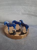 3 Kleine Blauwe Paardjes - Decoratief, Antiek en Kunst, Kunst | Beelden en Houtsnijwerken, Ophalen of Verzenden