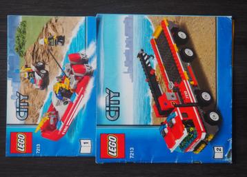 Lego City Fire 7213 Off-Road Fire Truck & Fireboat beschikbaar voor biedingen