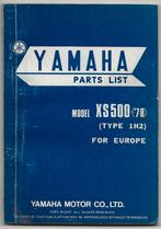 Yamaha XS500 parts list 1978 Europe (2307z), Ophalen of Verzenden, Yamaha