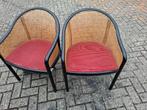 4 stoelen webbing italiaans vintage, Huis en Inrichting, Ophalen, Gebruikt, Zwart, Vier