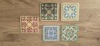 Onderzetters 5 stuks - 10 x 10 cm, Ophalen of Verzenden, Zo goed als nieuw, Glas of Kopje