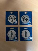 Pictogram bord RVS dames wc - heren wc en ++ grohe ++, Ophalen of Verzenden, Nieuw, Plaatje