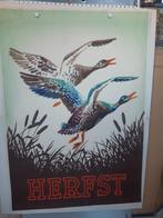 Originele Poster Herfst Vogels Tourisme, Verzamelen, Posters, Rechthoekig Staand, Verzenden, Zo goed als nieuw, A1 t/m A3