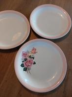 3 grote borden roze rand Boch Belgium, Antiek en Kunst, Ophalen