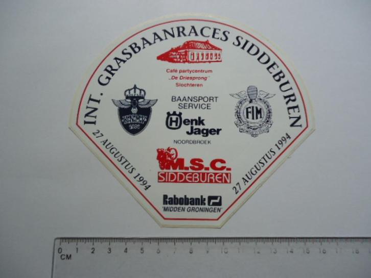 sticker oud Grasbaan race motorsport motorrace speedway 94, Verzamelen, Stickers, Zo goed als nieuw, Bedrijf of Vereniging, Verzenden