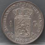 Prachtige zilveren 1 gulden 1855 Willem 3, Zilver, 1 gulden, Koning Willem III, Losse munt