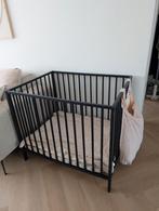 Zwarte Babybox 94x72 cm + Boucle Boxkleed & Opbergzak, Kinderen en Baby's, Boxen, Ophalen, Zo goed als nieuw, Boxkleed