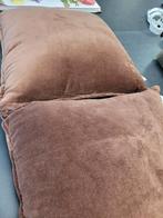 2 kussens Goround bruin velvet voor 25,00, Verzenden, Nieuw, Bruin, Vierkant