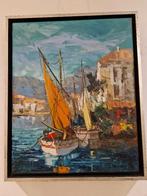 Schilderij Mediterane Haven, Ophalen of Verzenden