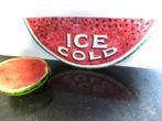 Handgeschilderd houten bord / Ice Cold Watermelon / zomer, Ophalen of Verzenden, Nieuw