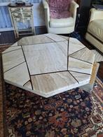 Zeldzame echte travatin tafel, Huis en Inrichting, Tafels | Salontafels, Ophalen, 100 tot 150 cm, 50 tot 100 cm, Zo goed als nieuw
