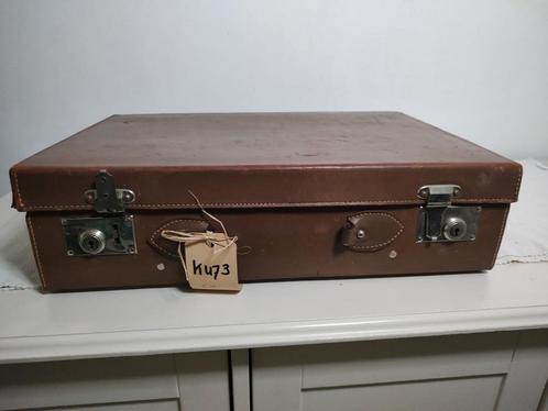 K473 VINTAGE jaren 50 koffer van kunstleder, Sieraden, Tassen en Uiterlijk, Koffers, Gebruikt, Overige materialen, 50 tot 60 cm