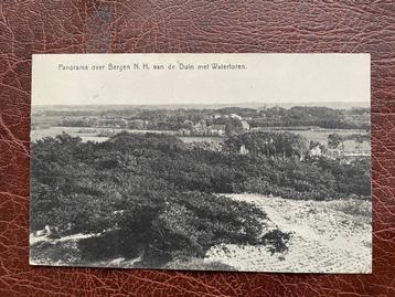 ansichtkaart Panorama over Bergen N.H.vd Duin met Watertoren beschikbaar voor biedingen