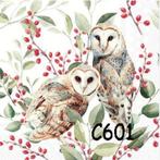 Servetten decoupage/bullet journal * uilen C601, Verzenden, Nieuw, Materiaal