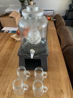 Drankdispenser met 4 Glazen, Ophalen, Zo goed als nieuw