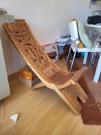 Houten tafel, stoel en bijzet tafel, Ophalen of Verzenden, Zo goed als nieuw, Rechthoekig, Hout