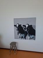 Mooie canvas koeien, Ophalen