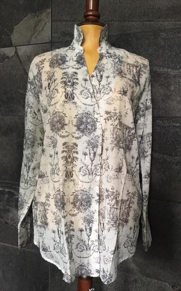 tuniek Esprit brocante wit/lichtgrijs 100%katoen batik NIEUW beschikbaar voor biedingen