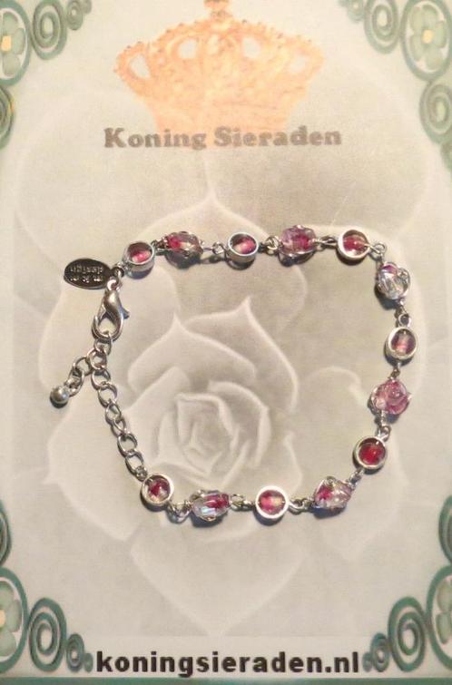 Zilverkleurig arm/enkel bandje met kralen  15 tot20cm, Sieraden, Tassen en Uiterlijk, Enkelbandjes en Enkelkettinkjes, Nieuw, Overige materialen