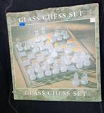 Glazen schaakbord, Hobby en Vrije tijd, Denksport en Puzzels, Schaken, Ophalen of Verzenden, Zo goed als nieuw