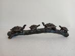Prachtige oude Jaoanse bronzen Okimono schildpad Japan art, Antiek en Kunst, Kunst | Niet-Westerse kunst, Ophalen of Verzenden