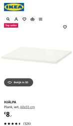 2x IKEA HJÄLPA Plank Wit 60x55cm - Nieuw in Verpakking, Ophalen of Verzenden, Nieuw