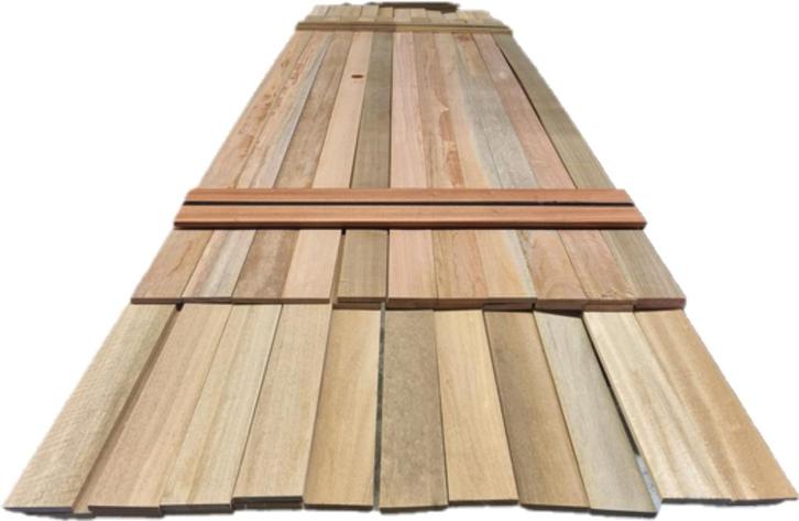 Hardhouten planken geschaafd 1.2x9.0 cm - nr: hp114, Tuin en Terras, Palen, Balken en Planken, Nieuw, Planken, 250 cm of meer