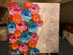 Abstract Schilderij met Bloemen, Ophalen of Verzenden