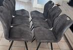 Eetkamerstoelen grijs 6x set (zie beschrijving), Huis en Inrichting, Ophalen, Overige materialen, Zo goed als nieuw, Grijs