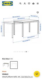 Uitschuifbare eettafel IKEA VIHALS wit inclusief stoelen!, Ophalen, Zo goed als nieuw
