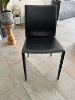 6 eetkamerstoelen van Hulshoff, Ophalen, Gebruikt, Zwart, Leer