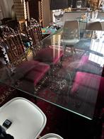 Glazen eettafel, Huis en Inrichting, Ophalen, 50 tot 100 cm, Vijf personen of meer, 150 tot 200 cm