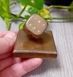 messing dobbelsteen Paperweight, Antiek en Kunst, Ophalen of Verzenden