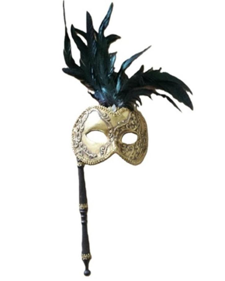 Masker venetiaans masker goudkleur, Hobby en Vrije tijd, Feestartikelen, Nieuw, Feestartikel, Carnaval, Verzenden