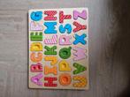 puzzel hout alfabet letters, Ophalen of Verzenden, 10 tot 50 stukjes, Zo goed als nieuw