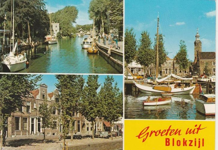 BLOKZIJL Haven Gevels Kolk Groeten, Verzamelen, Ansichtkaarten | Nederland, Gelopen, Overijssel, 1960 tot 1980, Verzenden