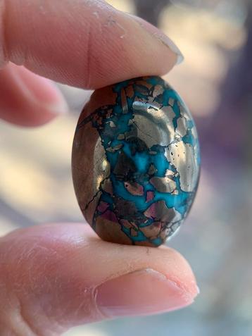 Topkwaliteit Perzische turkoois cabochon! beschikbaar voor biedingen