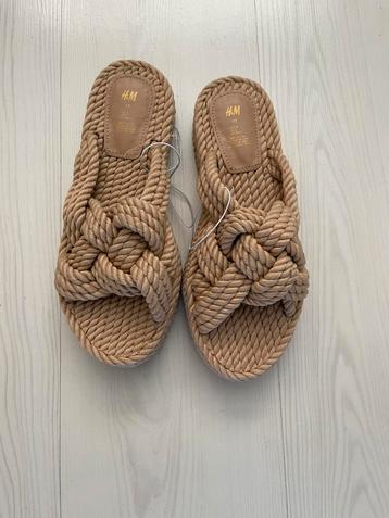 H&M Mooie Sisal Sandalen/Slippers Nieuw beschikbaar voor biedingen